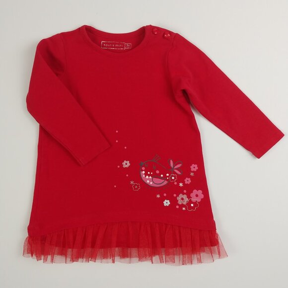 Souris Mini Red Tulle Hem Dress size 9 Months - Picture 11 of 11